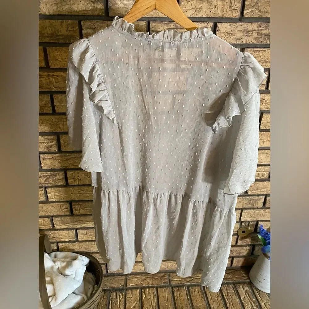 Sheer ruffle blouse - Picture 3 of 5